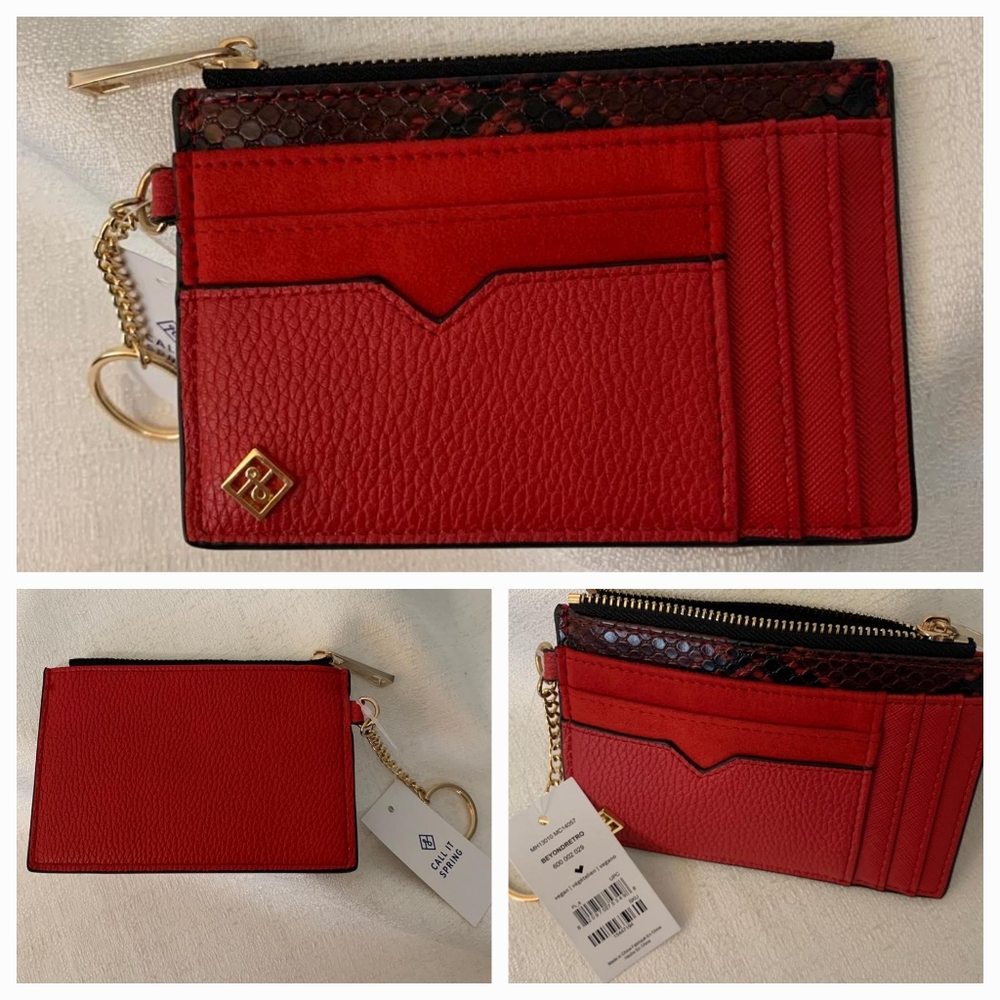 NEW Call It Spring Red Wristlet Wallet Beyond Retro NWT
